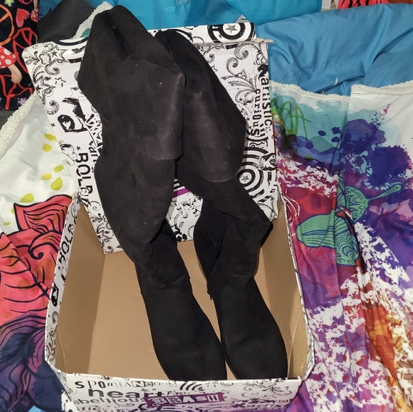 Brash Shoes Faux Suede Over The Knee Boots Poshmark